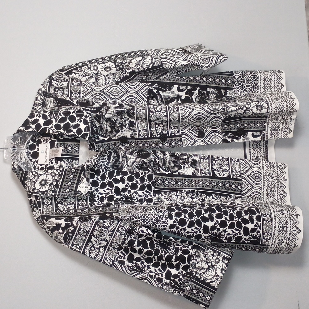 Drapers & Damons Mixed Media Print Cotton Stretch Jacket Women Size 18 Spring - Picture 3 of 13